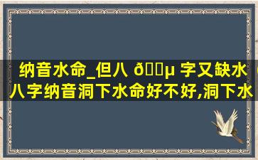 纳音水命_但八 🌵 字又缺水（八字纳音洞下水命好不好,洞下水的详解）